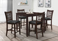 7856-5PC 5 pc Winston porter charlene espresso finish wood counter height dining table set