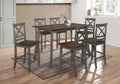 Charlene 7-Piece Grey & Brown Counter Height Dining Table Set with 6 Chairs - 7858-7PC
