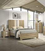 B6832-4PC 4 pc Rangley driftwood wood grain finish LED queen bedroom set