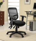 Coaster 800019 Hokku designs delta black mesh back and fabric seat office chair with casters