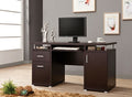 Coaster 800107 Latitude run gania tracy espresso finish wood office computer desk with file cabinet