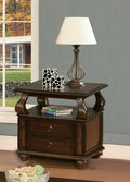 Acme 80012 Canora grey chulmliegh amado walnut finish wood chair side end table