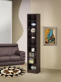 Coaster 800285 Wildon home multi level espresso finish wood cubicle style bookshelf