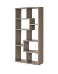 Coaster 800510 Hokku designs weathered grey finish wood multi tier bookshelf with alternating size shelves