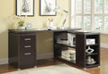 Coaster 800517 Huntleys wila arlo interiors espresso finish wood l shaped reversible set up computer desk with drawers and shelves