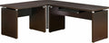Coaster 800891-92-93 3 pc Ebern designs lehigh espresso wood finish "l" shaped reversible corner desk with slide out keyboard drawer