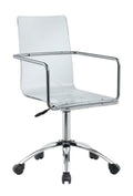 Coaster 801436 Modern design clear bent acrylic seat office chair with casters