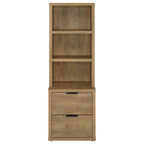Coaster 802693-S3 3 pc Westpark mango finish wood bookcase shelf unit with USB ports and locking drawers