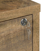 Coaster 802693-S3 3 pc Westpark mango finish wood bookcase shelf unit with USB ports and locking drawers