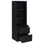 Coaster 802703-S3 3 pc Westpark black finish wood bookcase shelf unit with USB ports and locking drawers
