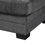 Dark Grey Chenille Fabric Reversible Chaise Sectional Sofa – 8042