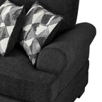 Black Chenille Fabric Reversible Chaise Sectional Sofa – 8043