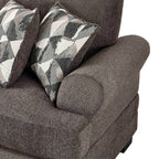 Dark Brown Chenille Fabric Reversible Chaise Sectional Sofa – 8045