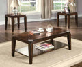Acme 80655 3 pc Ebern designs salamone docila walnut finish wood modern style coffee and end table set