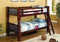 Classic Jumbo Twin Over Twin Bunk Bed with 4.5" Posts – Cherry Finish – 811-CH