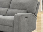 81610-6PC Anthony 6-Piece Light Grey Chenille Power Reclining Sectional with USB Charging