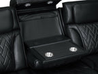 81640-SL Jazz Fortuner 2-Piece Black Faux Leather Power Motion Sofa & Loveseat with Wireless Charging & LED
