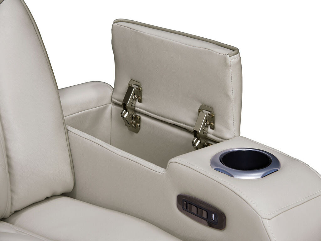 81641-SL Jazz Fortuner Ice Faux Leather Power Motion Sofa