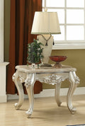 Acme 81667 Astorai grand jacqueline bently champagne finish wood marble top chair side end table