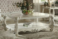 Acme 82123 Astorai grand pirro versailles ii bone white finish wood carved accents coffee table