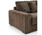 Montclaire 3-Piece Brown Corduroy 129" L-Shaped Sectional Sofa Set - 8229-3PC