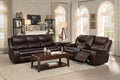 Homelegance 8230BRW2pc 2 pc Bastrop contemporary style brown leather gel match motion sofa and love seat set