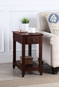 Acme 82742 Copper grove bertie espresso finish wood chair side end table with pull out drawer