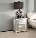Acme 82779 Rosdorf park shelbyville glam noralie mirrored and faux diamonds inlay nightstand bed side end table