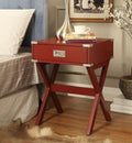 Acme 82820 Ivy bronx durlston babs red finish wood side end table