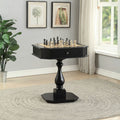 Acme 82846 Major-Q colourtree bishop black finish wood chair side chess / backgammon game table