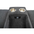 3-Piece Grey Chenille Fabric Power Recliner Sectional Sofa with Console & LED Lights – 8298