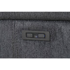 3-Piece Grey Chenille Fabric Power Recliner Sectional Sofa with Console & LED Lights – 8298