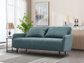 82997 Lawson 61" wide grey fabric convertible sleeper love seat folding back