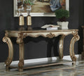 Acme 83002 Astoria grand welles vendome gold patina finish wood carved accents sofa entry console table