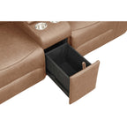 Camel Breathable Leatherette Power Motion Recliner Sofa & Loveseat Set – 8302-2PC