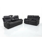 2-Piece Black High Performance Sofa Loveseat Set with Motion Recliners – 8305-2PC