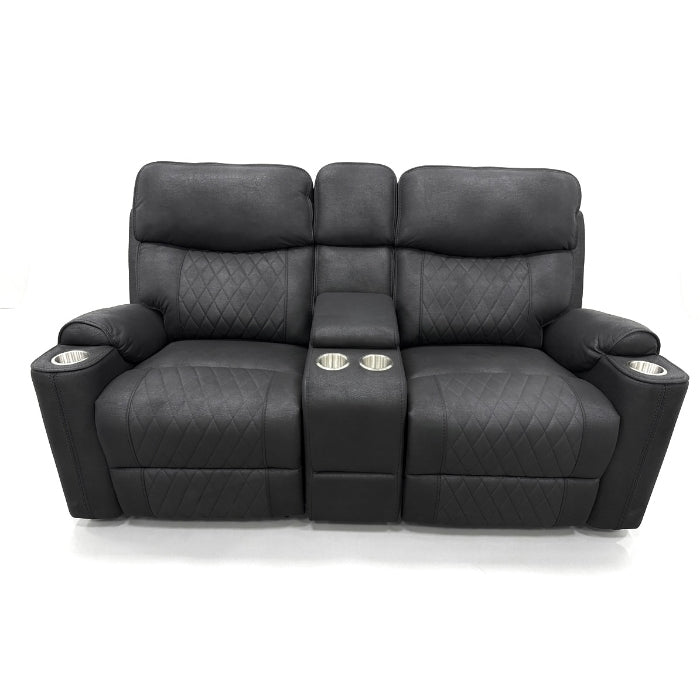 2-Piece Black High Performance Sofa Loveseat Set with Motion Recliners – 8305-2PC