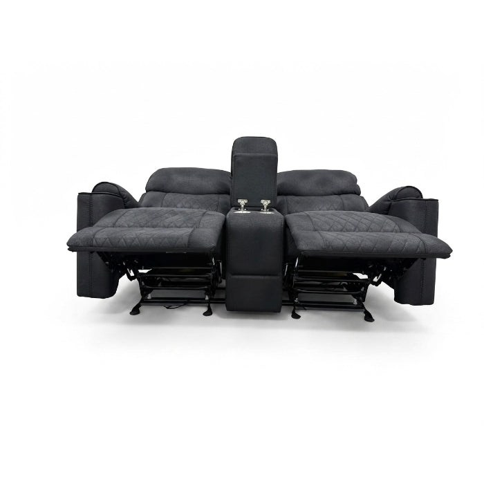 2-Piece Black High Performance Sofa Loveseat Set with Motion Recliners – 8305-2PC