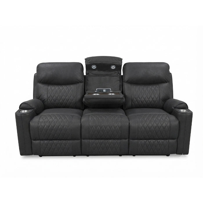 2-Piece Black High Performance Sofa Loveseat Set with Motion Recliners – 8305-2PC
