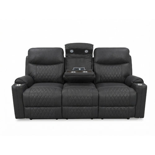2-Piece Black High Performance Sofa Loveseat Set with Motion Recliners – 8305-2PC