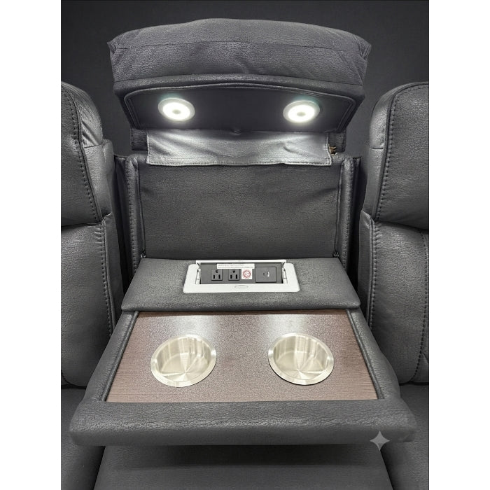 2-Piece Black High Performance Sofa Loveseat Set with Motion Recliners – 8305-2PC