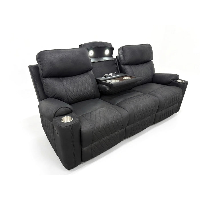 2-Piece Black High Performance Sofa Loveseat Set with Motion Recliners – 8305-2PC
