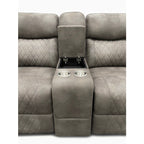 2-Piece Grey High Performance Fabric Sofa Loveseat Set with Motion Recliners – 8306-2PC