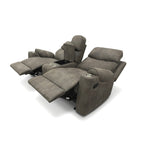 2-Piece Grey High Performance Fabric Sofa Loveseat Set with Motion Recliners – 8306-2PC