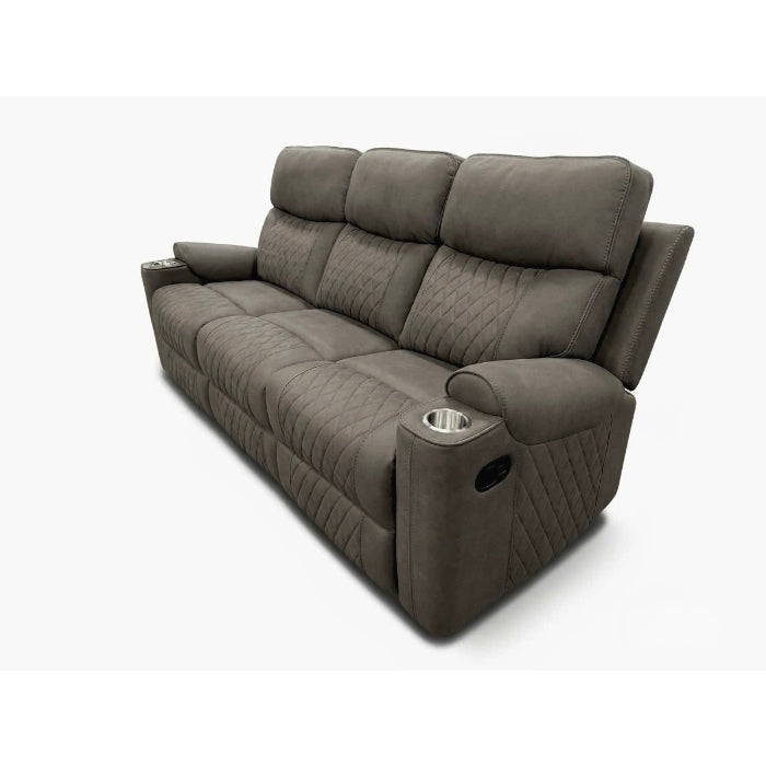 2-Piece Grey High Performance Fabric Sofa Loveseat Set with Motion Recliners – 8306-2PC