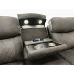 2-Piece Grey High Performance Fabric Sofa Loveseat Set with Motion Recliners – 8306-2PC