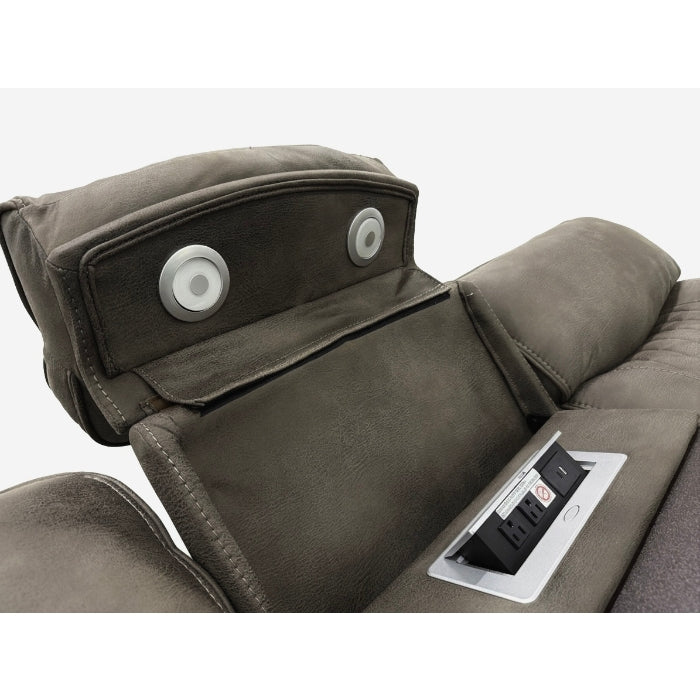 2-Piece Grey High Performance Fabric Sofa Loveseat Set with Motion Recliners – 8306-2PC