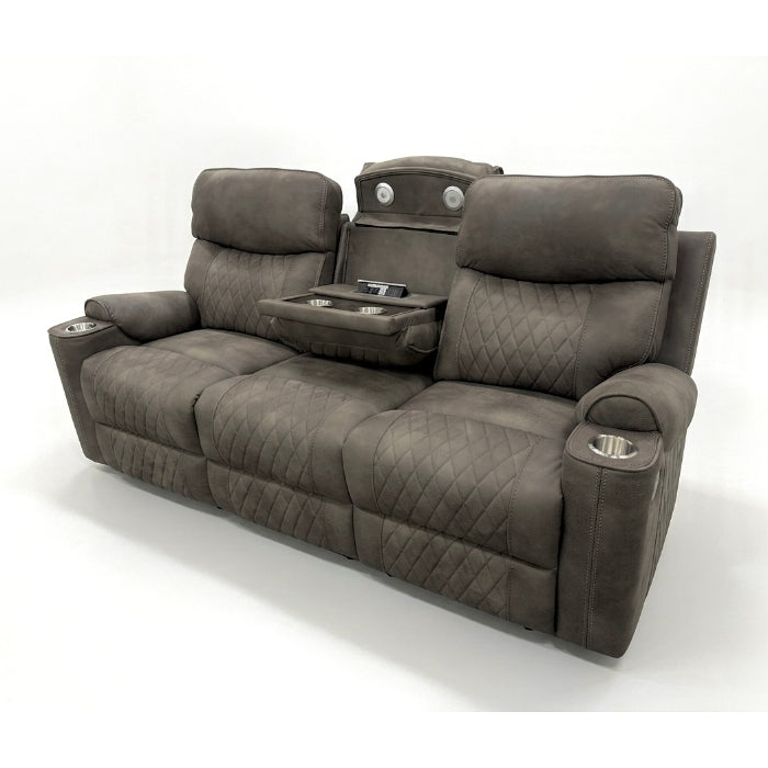 2-Piece Grey High Performance Fabric Sofa Loveseat Set with Motion Recliners – 8306-2PC