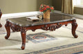 Acme 83065 Astoria grand anner eustoma walnut finish wood marble top coffee table