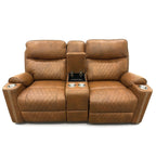 2-Piece Brown High Performance Fabric Sofa Loveseat Set with Motion Recliners – 8307-2PC